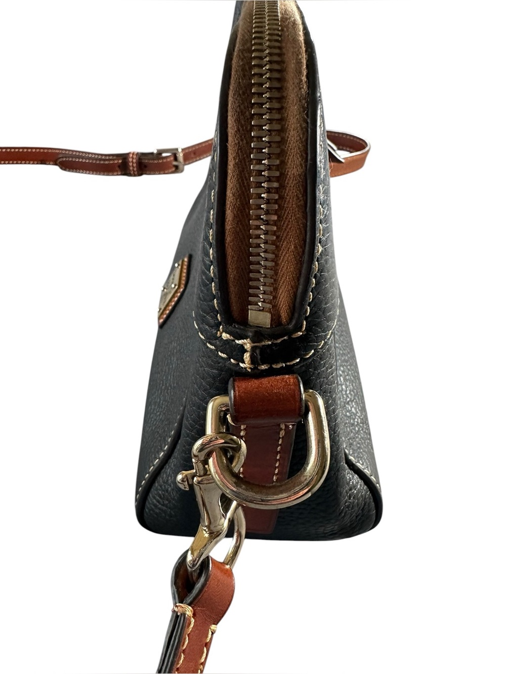 Dooney & Bourke Black Pebble Grain Leather Crossbody Bag Purse Vintage - Picture 9 of 16